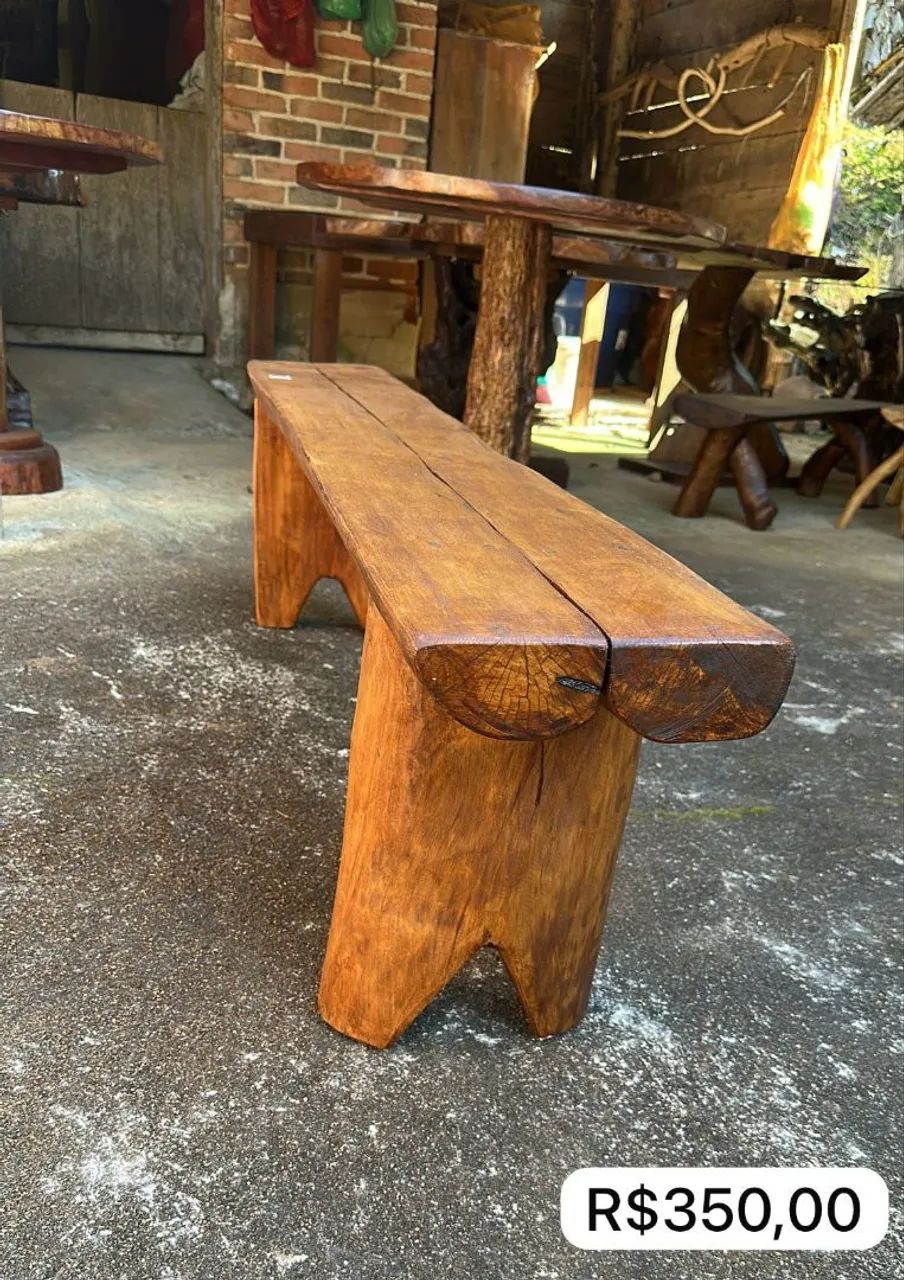 Banco para trews lugares , rústico  - Foto 3