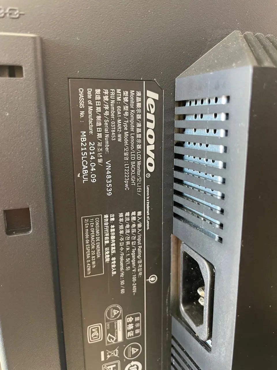 Monitor lenovo 22 polegadas full hd  - Foto 3