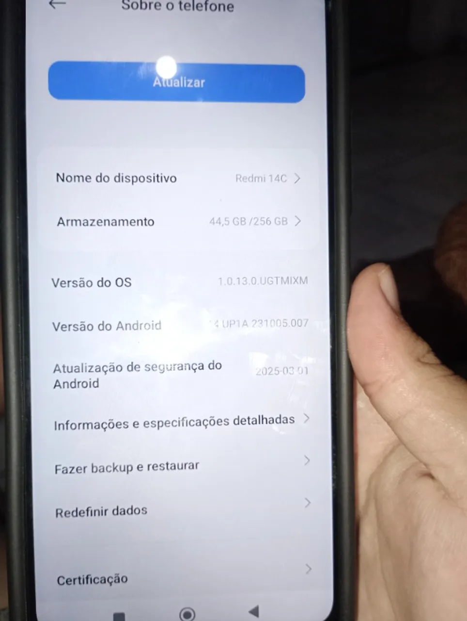 Redmi 14C semi novo vem com película + carregador + capinha