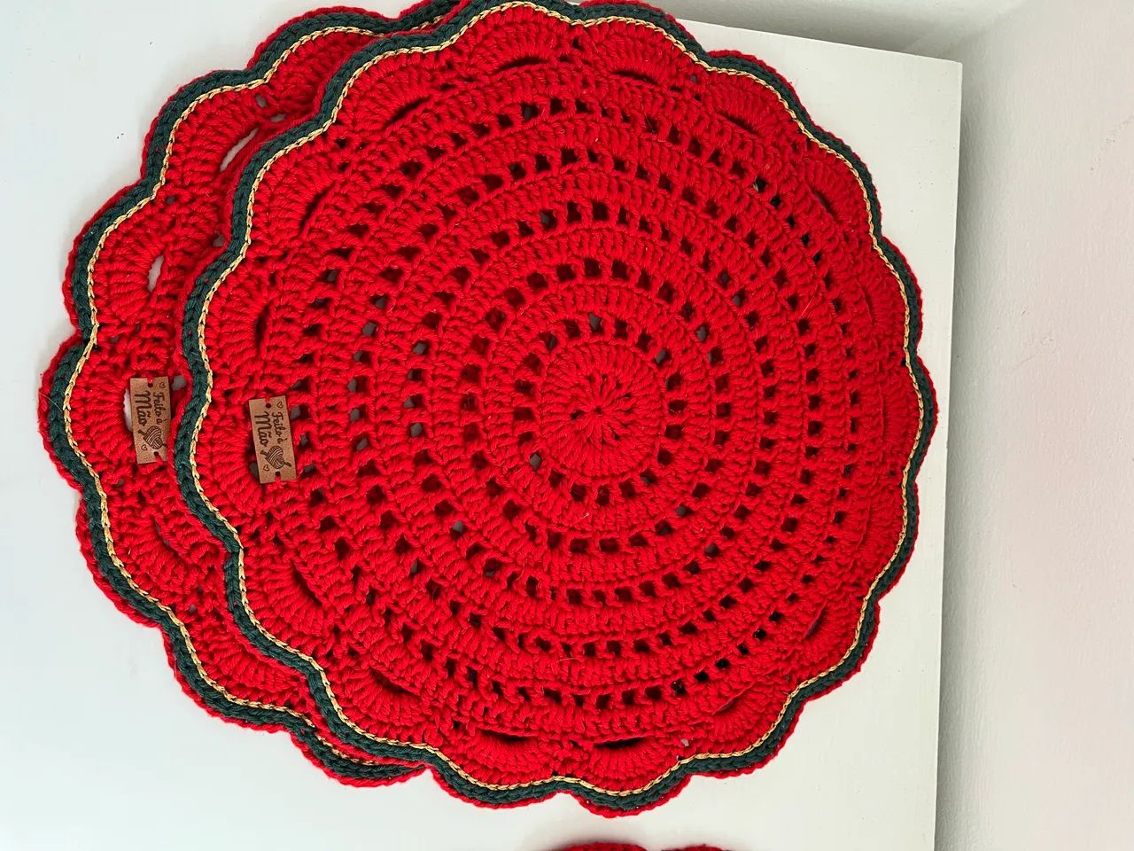 Susplat de crochê para o Natal 4 unidades