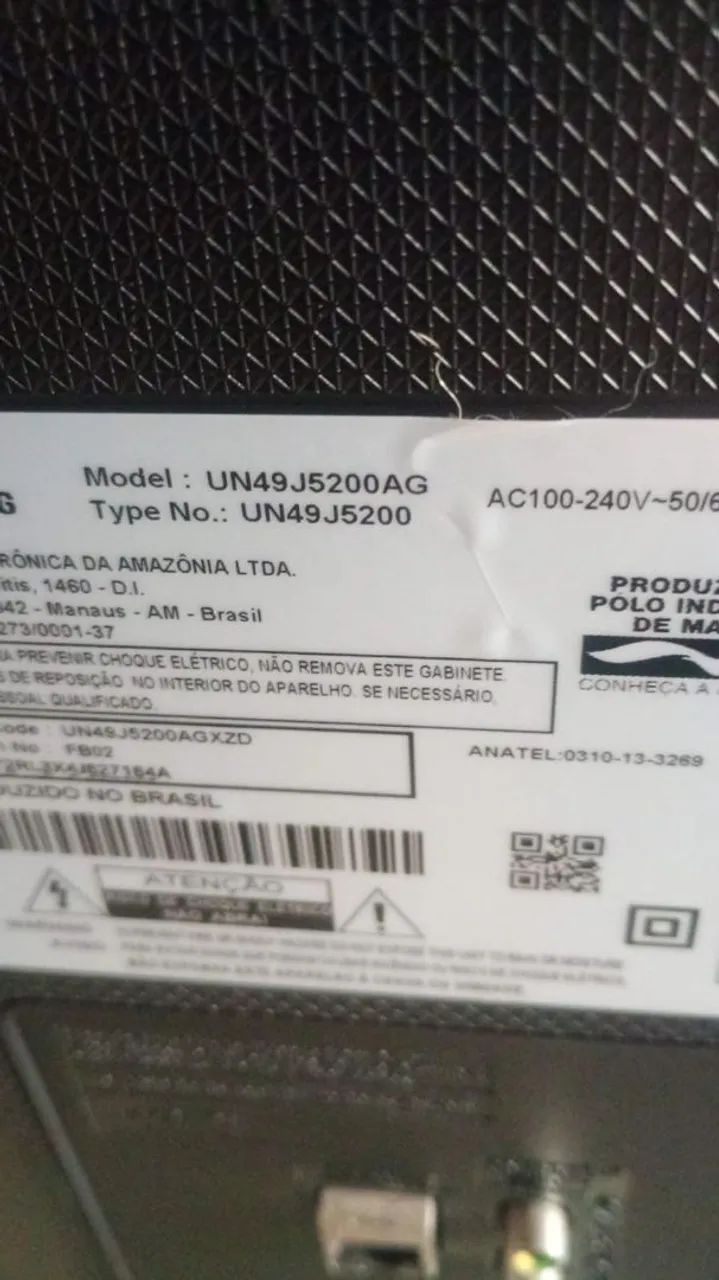 Tv para eletrônica UN 49J5200 