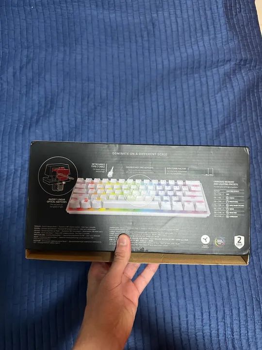Teclado Mecânico Razer Huntsman Mini Mercury 60% - Novo - Foto 6