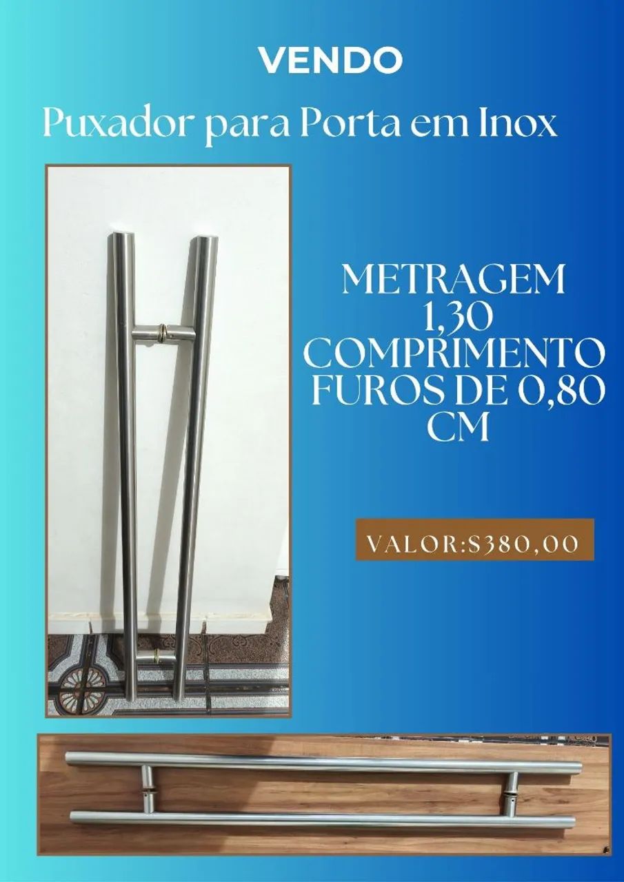 Puxador em Inox para porta 