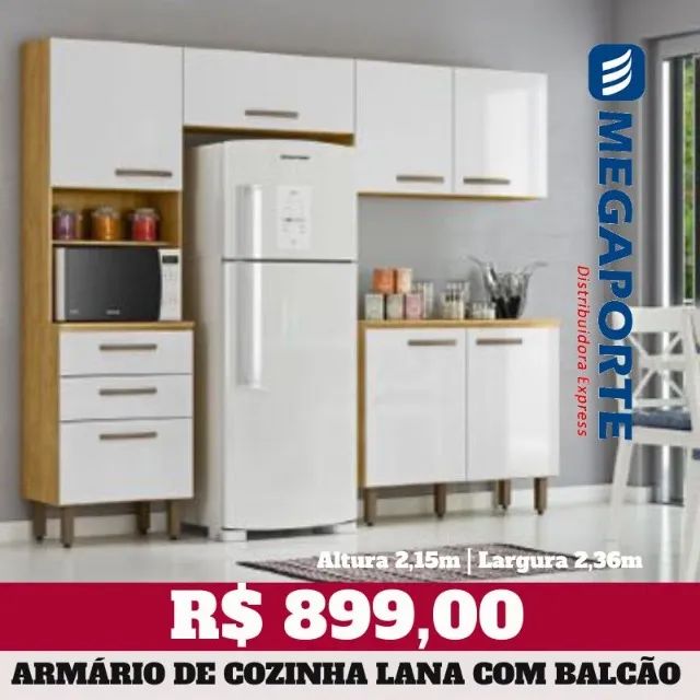 Armário de Cozinha Completo com Balcão 2 Portas (Novo) Entrega Grátis!  - Foto 2