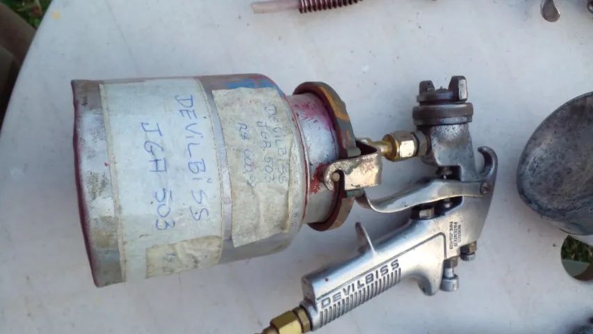 pistolas pintura alta pressão devilbes usadas, bom estado, industriais - Foto 2