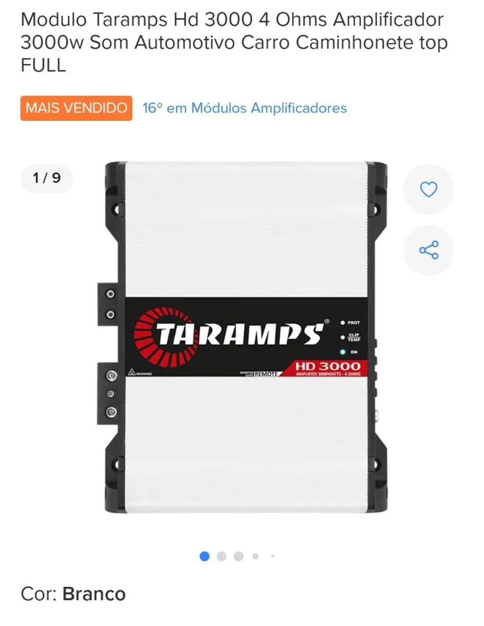 Modulo Taramps HD3000 (passo no crédito)