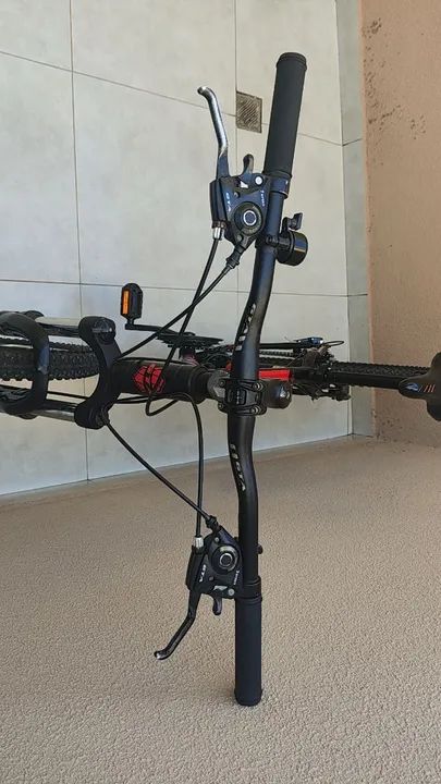 Bicicleta Aro 29 GTA Start Alumínio 21v Câmbios SHIMANO, Freio a Disco - Preto/Vermelho  - Foto 4