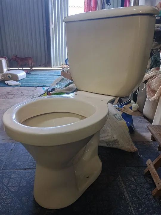 Vaso acoplado bege muito lindo borda larga - Foto 2