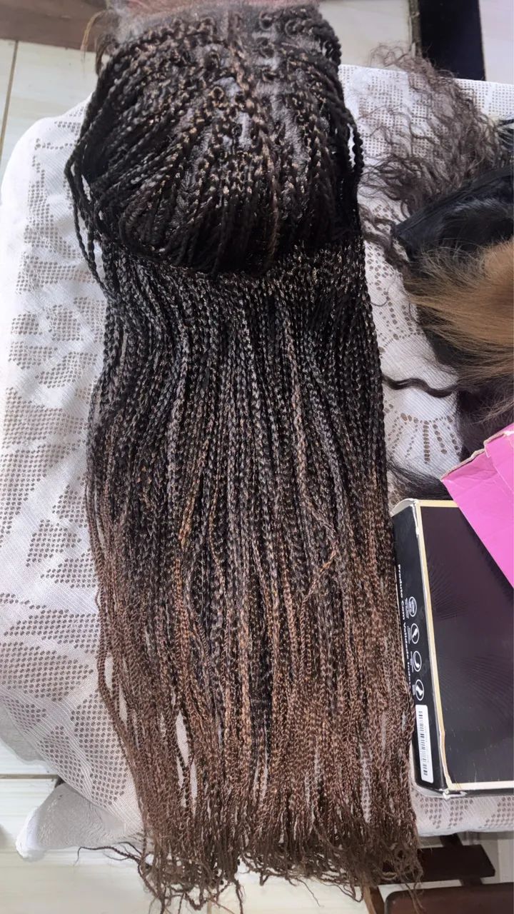 Lace de tranças 95 cm orelha a orelha com baby hair  - Foto 2