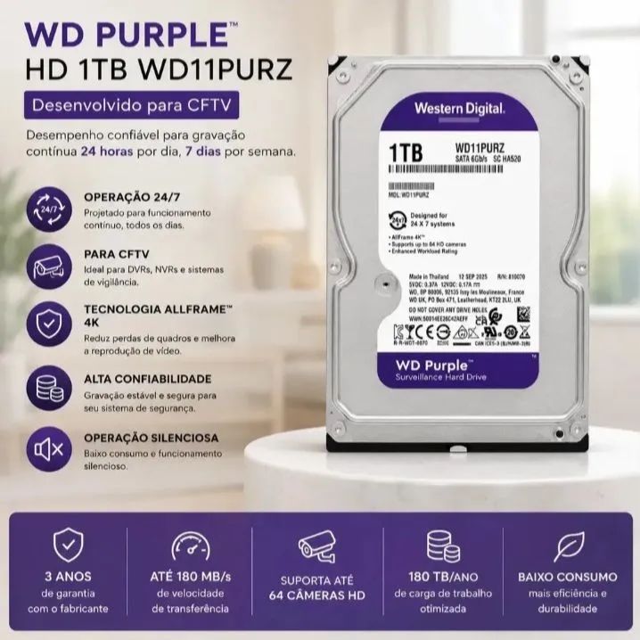 HD de 1TB para CFTV - Foto 2