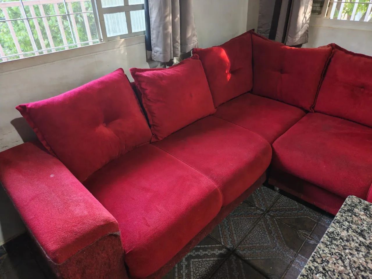Sofá em L Vermelho  - Foto 5