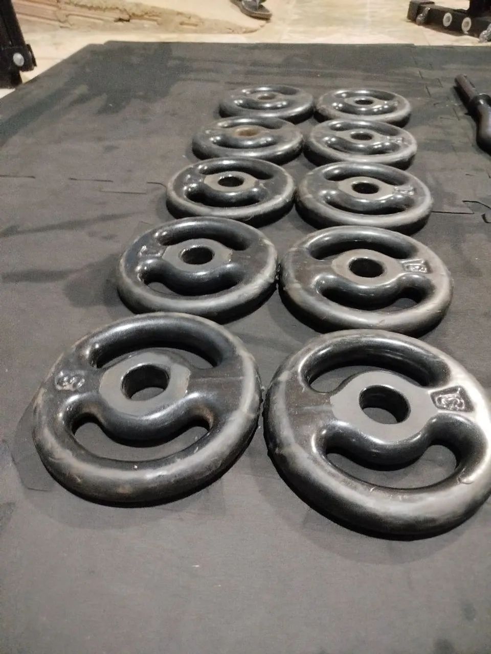 10 Anilhas 3kg Emborrachadas  - Foto 2