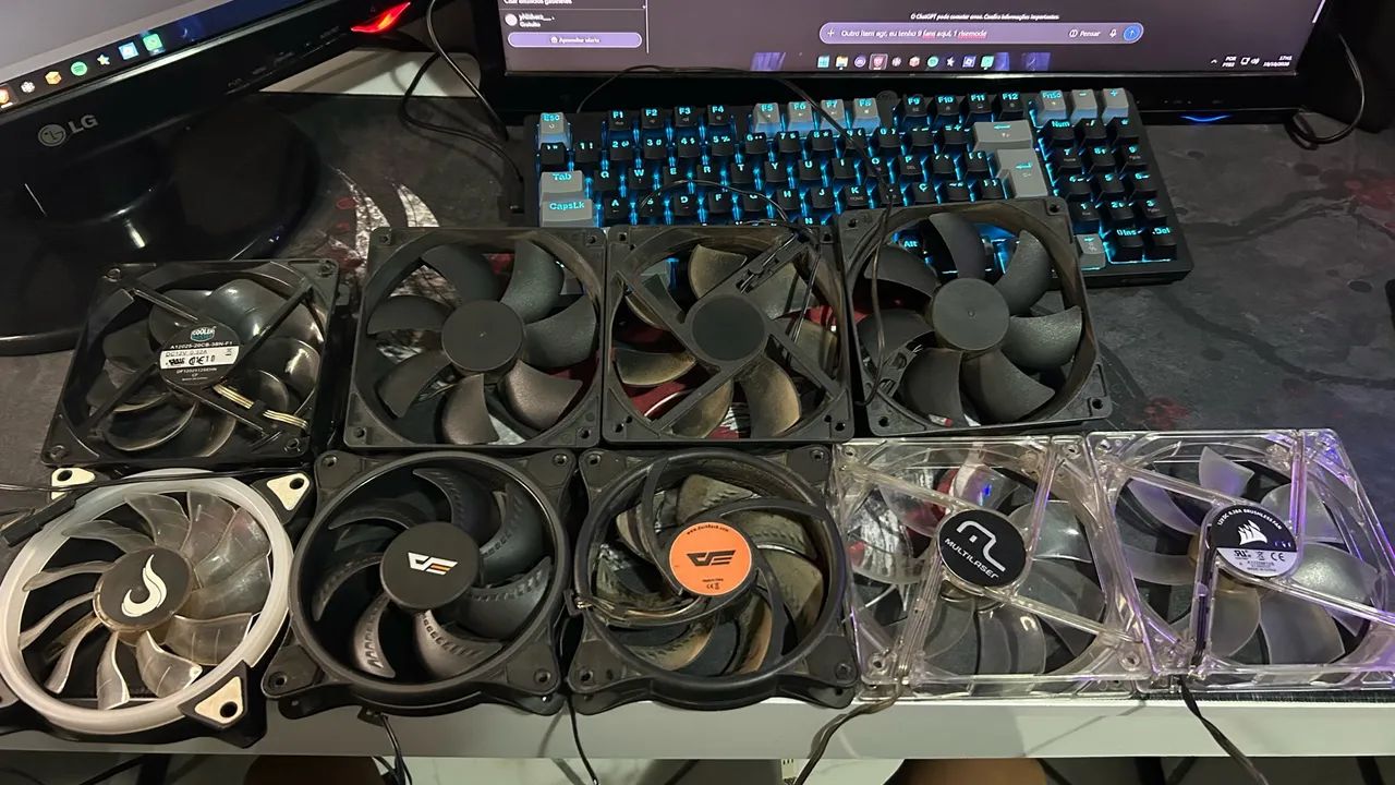 Lote com 9 fans para pc - Foto 2