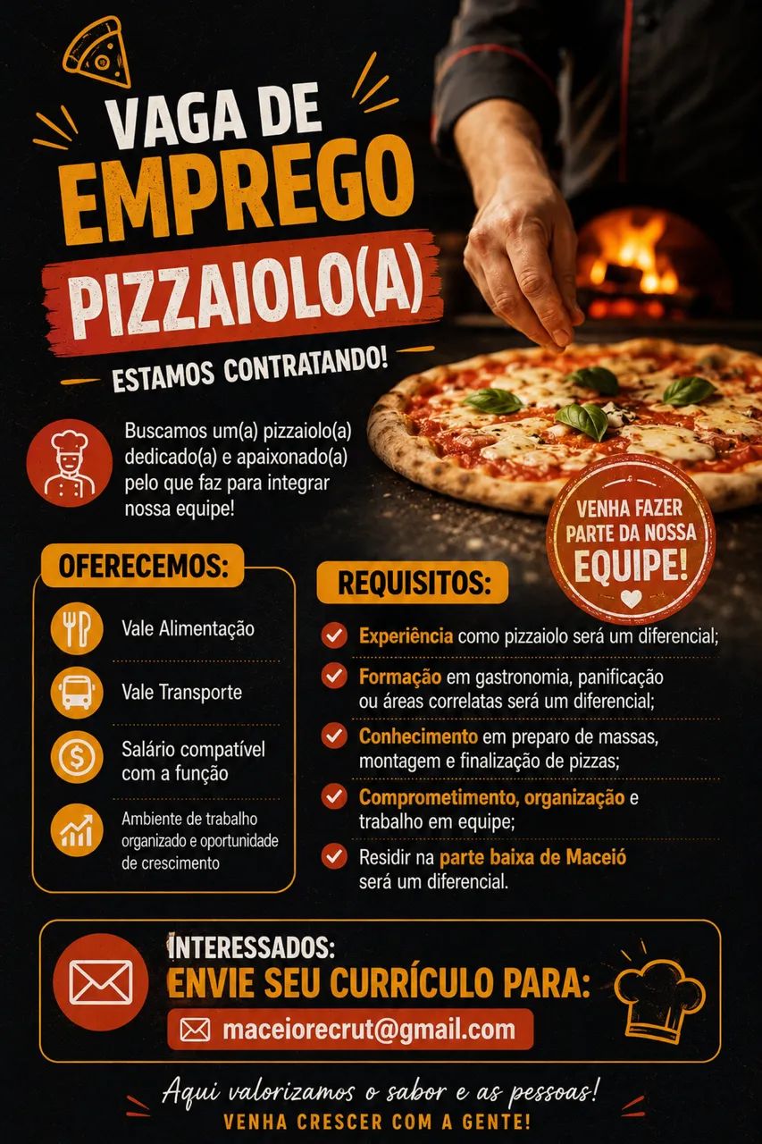 Vaga para Pizzaiolo