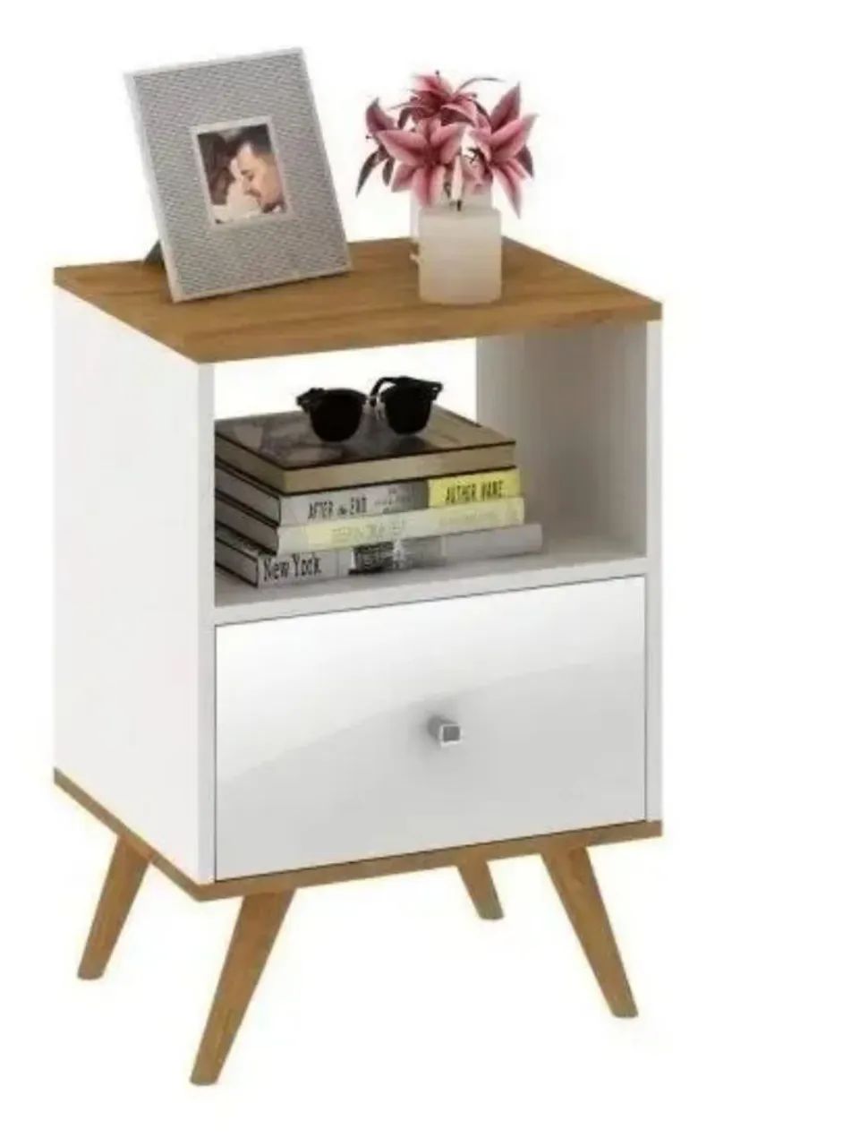 Mesa de cabeceira Fellicci Nogal Estilo Nórdico  - Foto 2