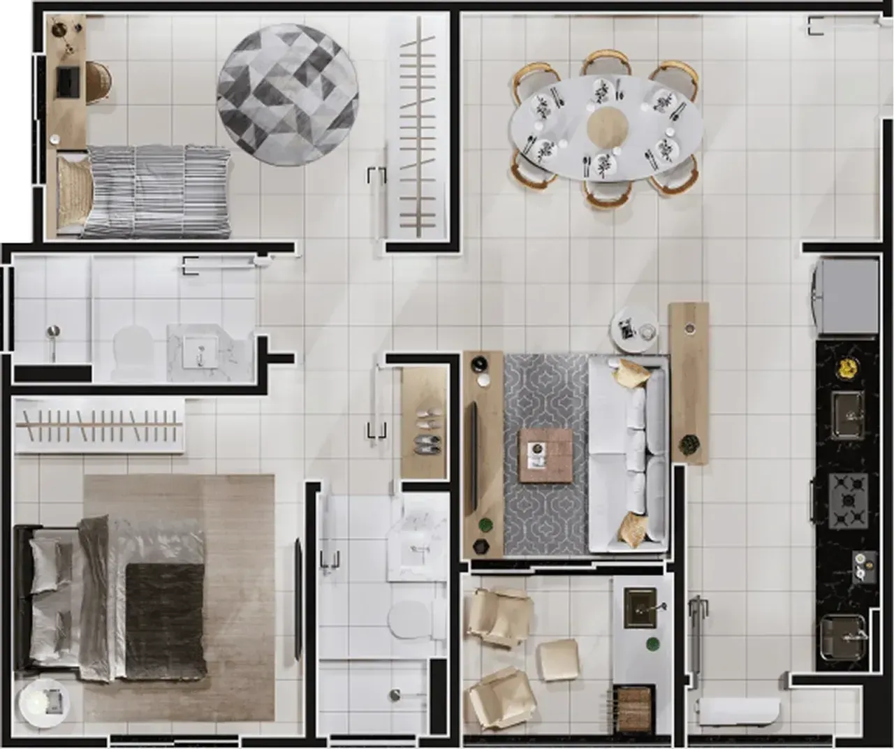 PLANTA 57m²