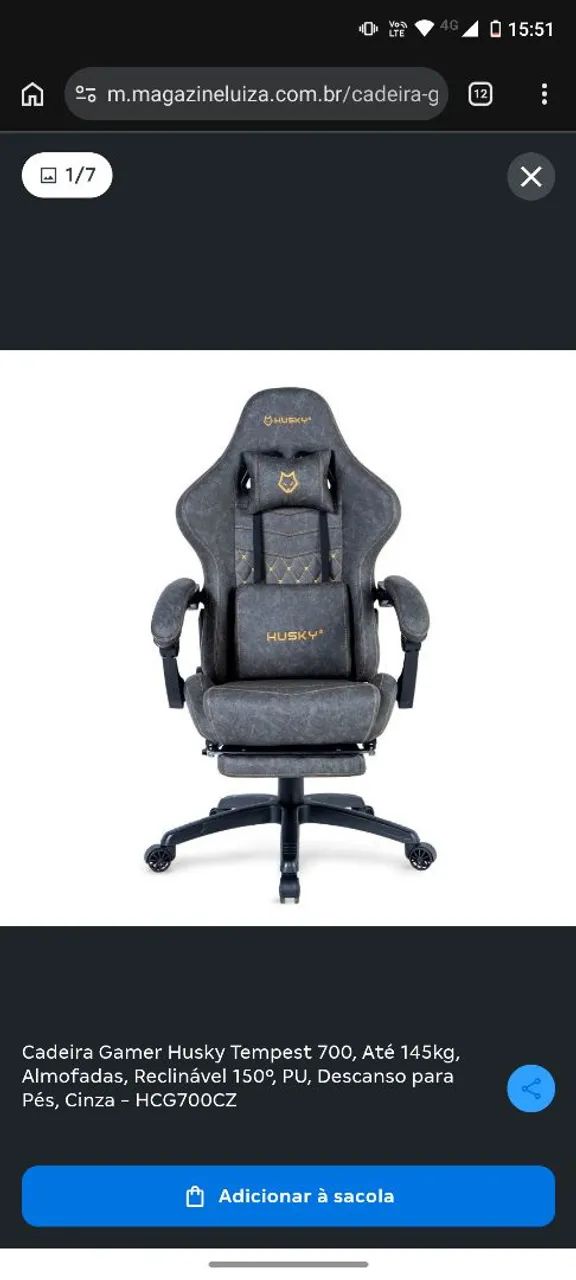 Cadeira gamer husky