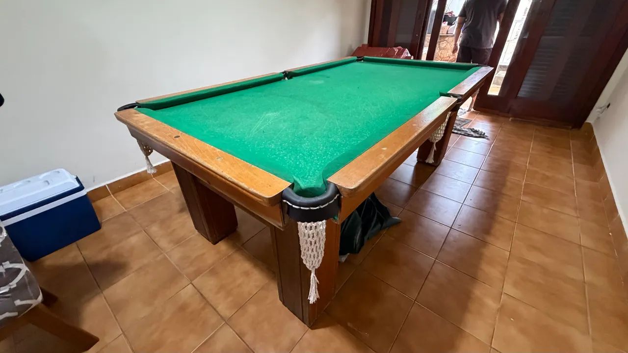 MESA DE SINUCA MADEIRA MACIÇA  - Foto 4