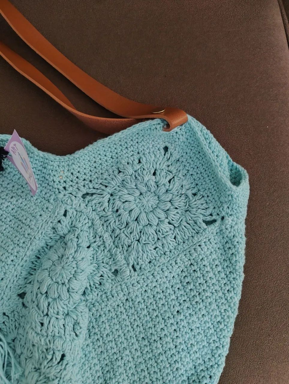 Bolsa crochê alça couto sintético  - Foto 5