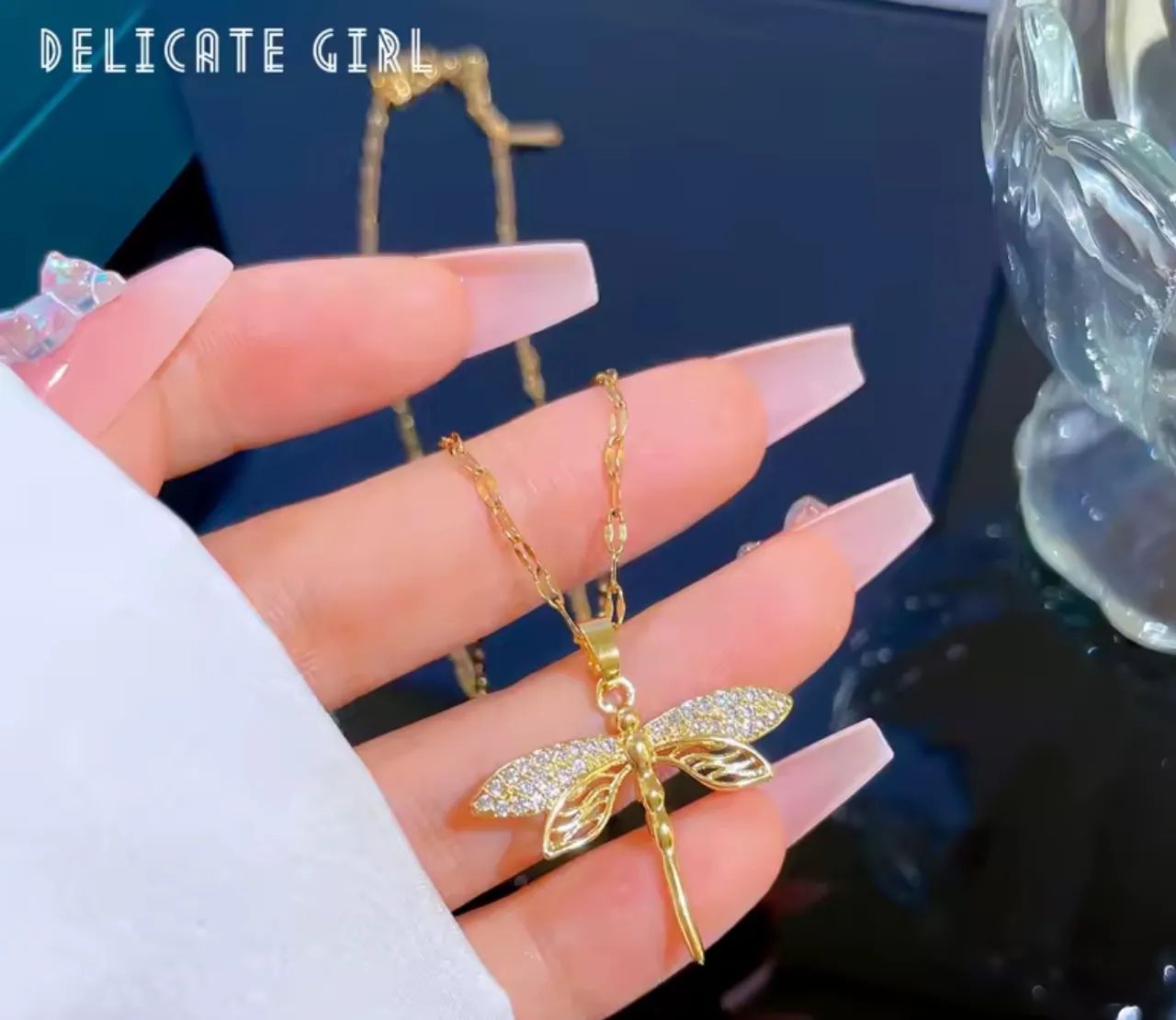 Relógio Feminino Moda Roma Quartzo e Colar aço inoxidável Libélula  - Foto 5