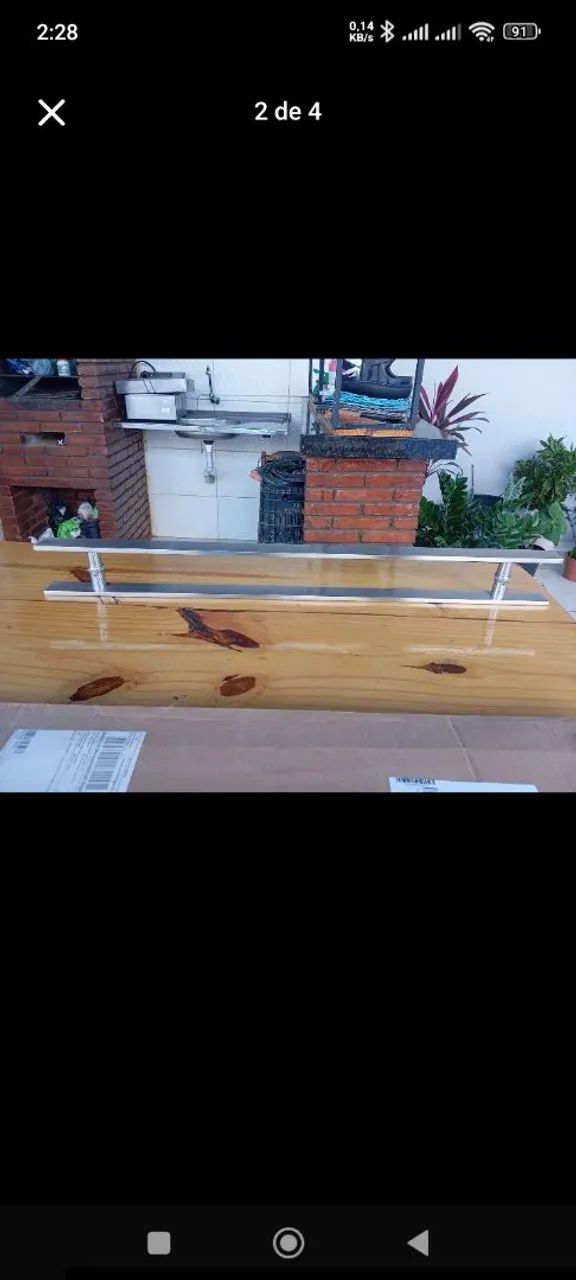 Puxador para porta pivotante de 1metro. Obs. Inox maciço garantia vitalícia.  - Foto 3