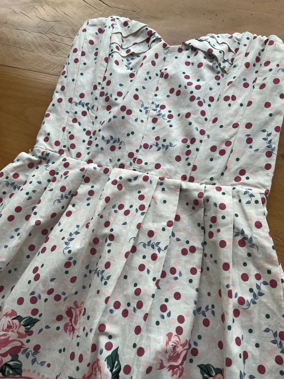 vestido boneca coquette tomara que caia poá - Foto 5