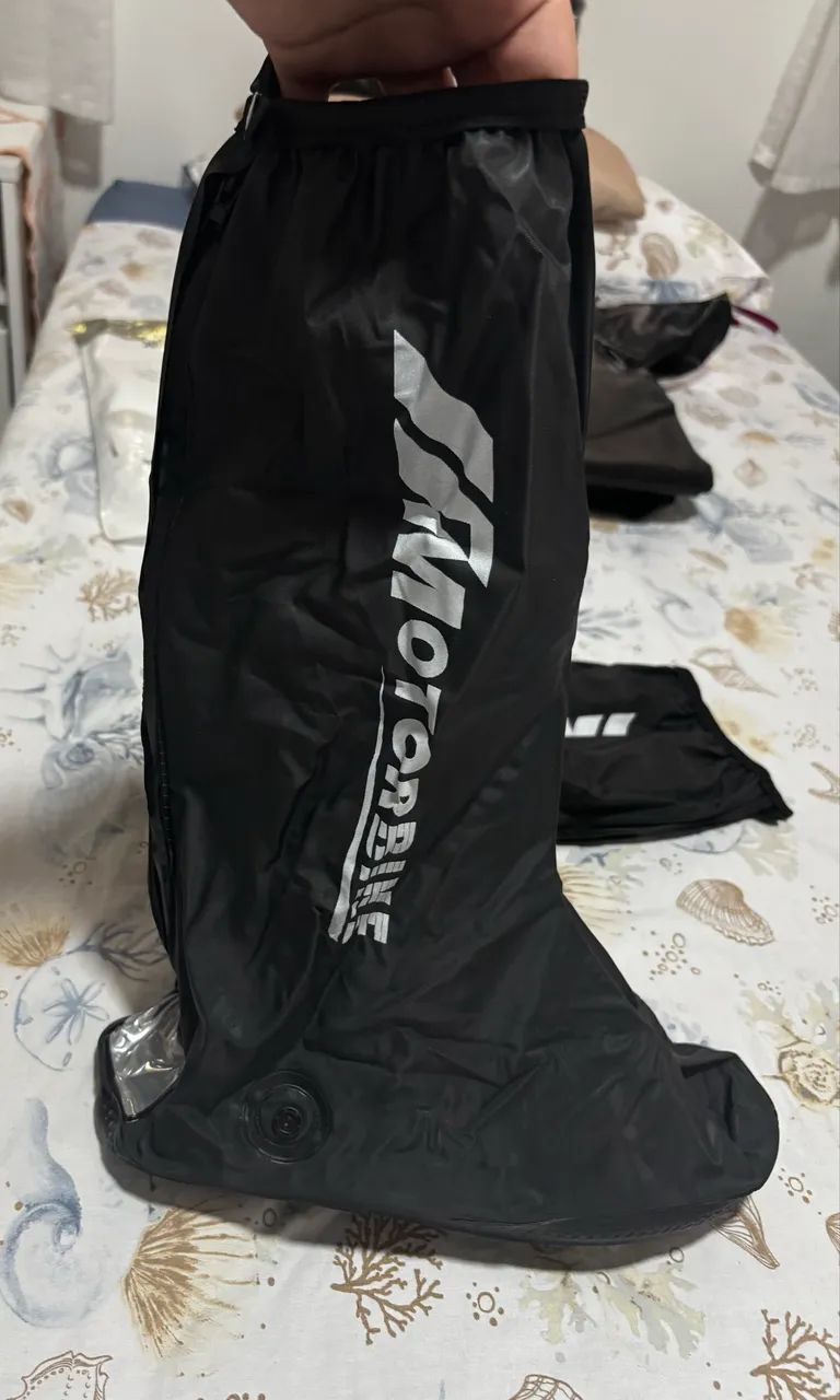 Capa Protetora Para Calçado Chuva Impermeável Motoqueiro - Foto 2