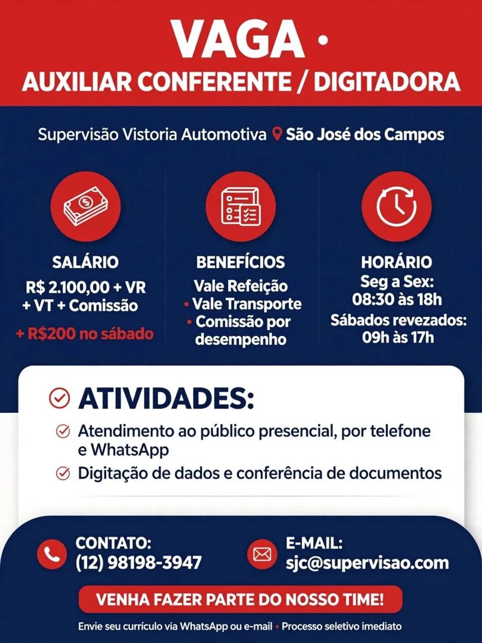Oportunidade de emprego 