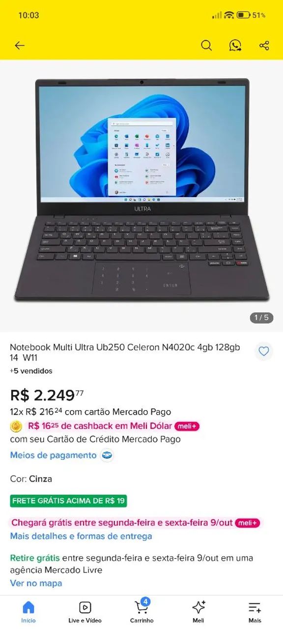 Notebook Multi Ultra UB250 - Foto 4