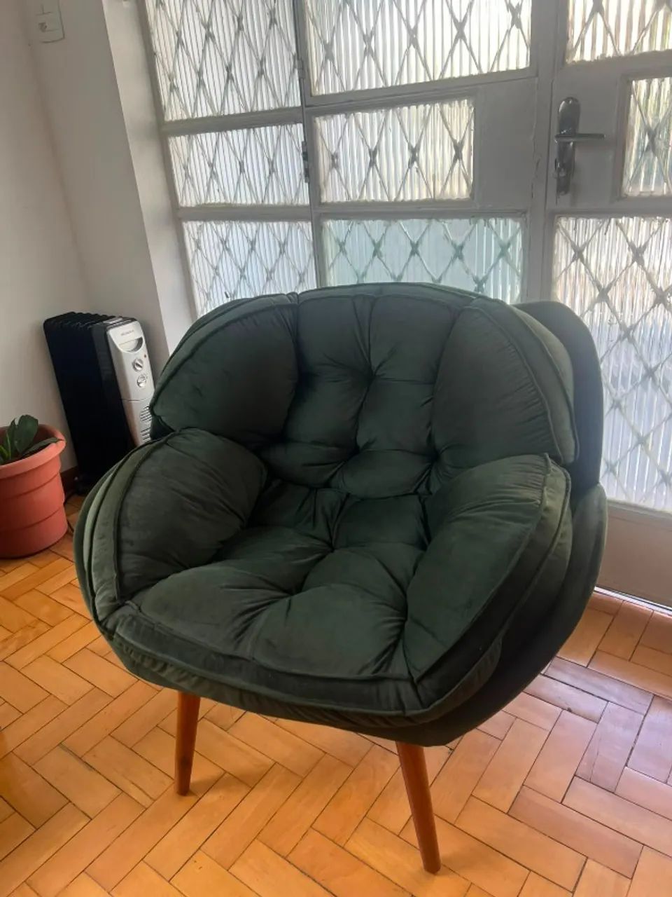 Kit poltronas verdes em veludo - Foto 4