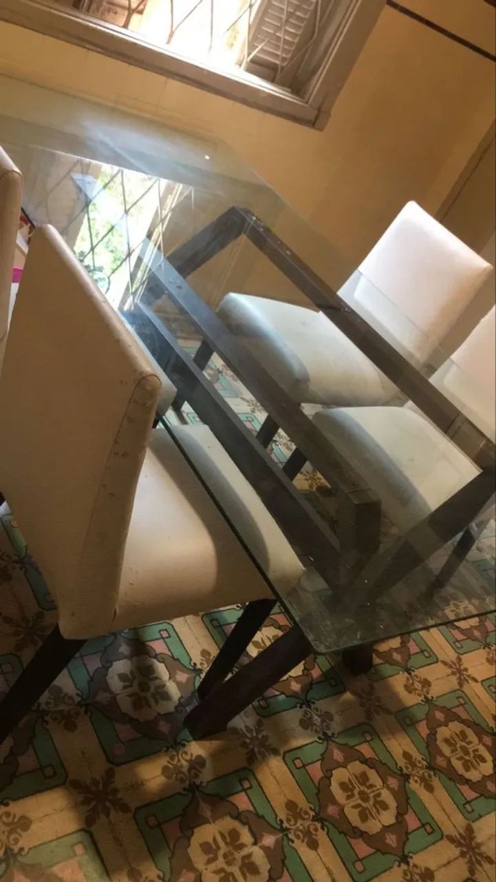 Mesa vidro 4 cadeiras65153861490178120