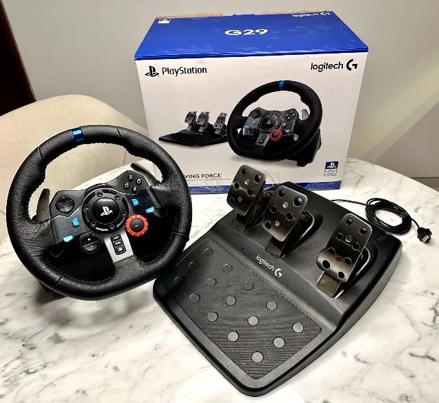 Volante Logitech G29 para PC e PS5/PS4/PS3 IMPECÁVEL com CAIXA