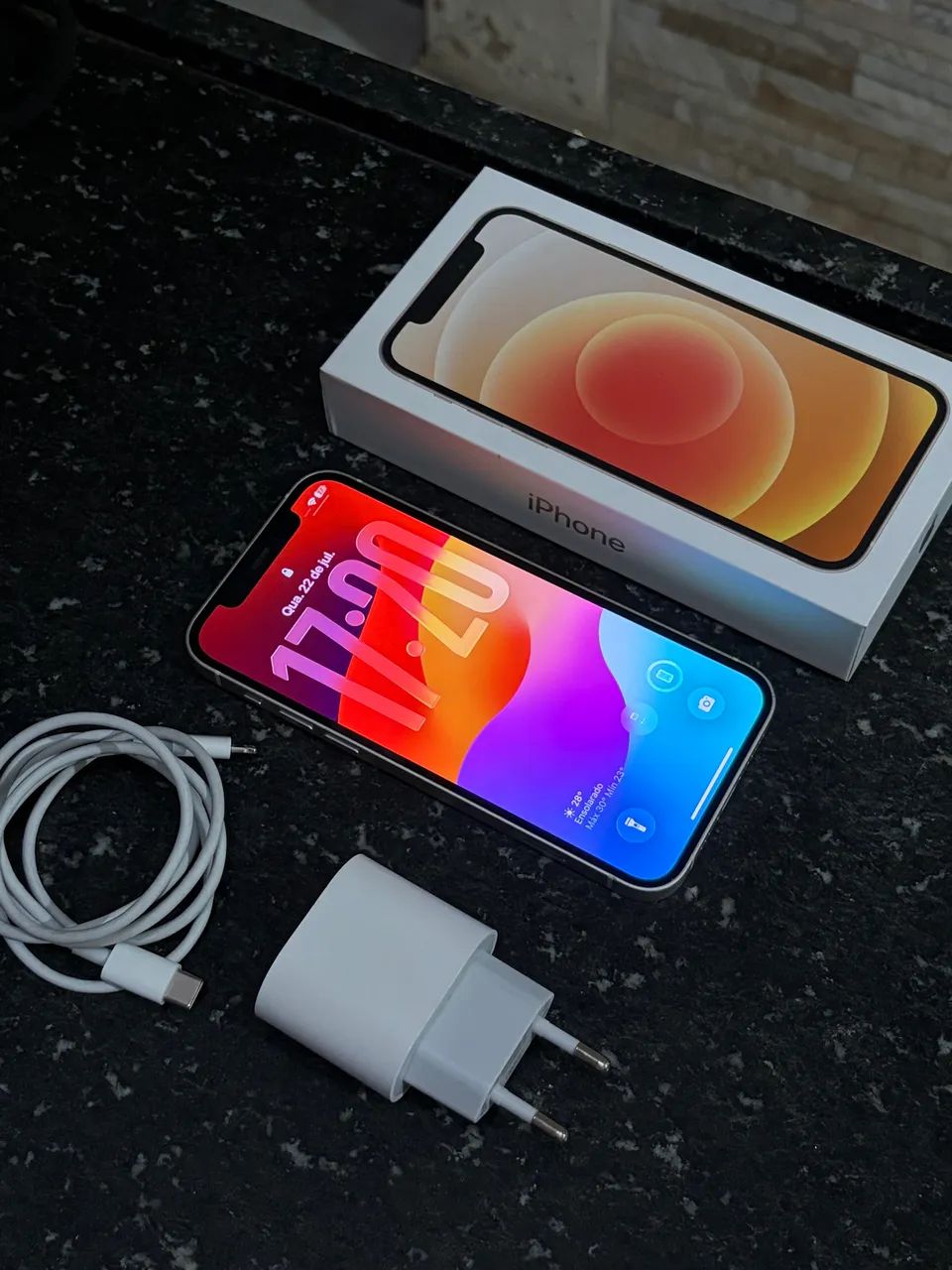 iPhone 12 128GB Branco | Carregador | Face ID OK  - Foto 2