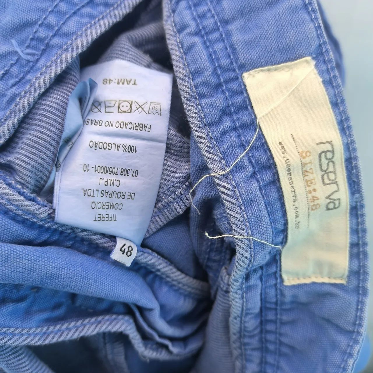 Bermuda cargo reserva plussize masculina azul claro 48 - Foto 3