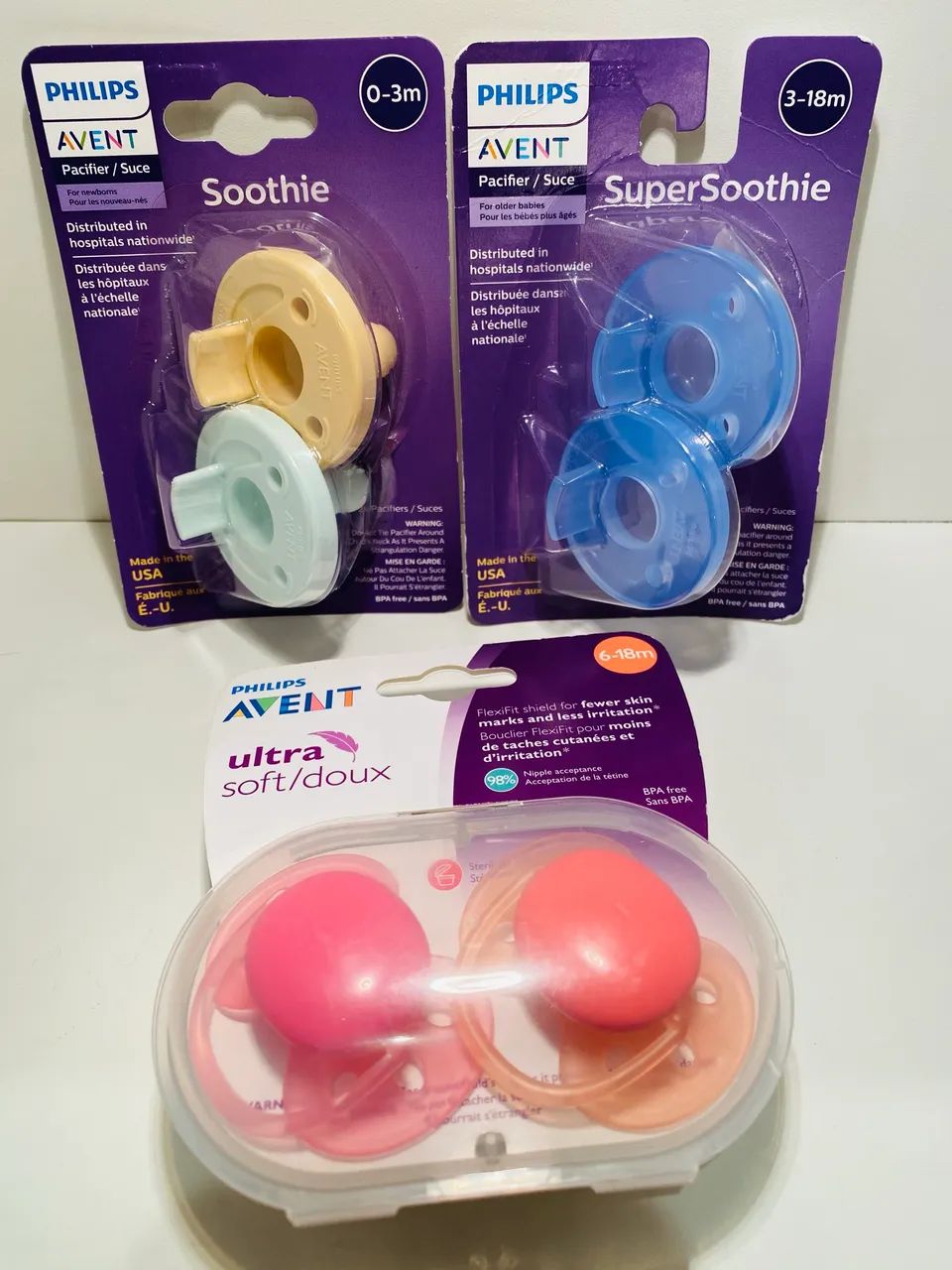 Chupeta avent 65,00 cada kit com 2 chupetas 