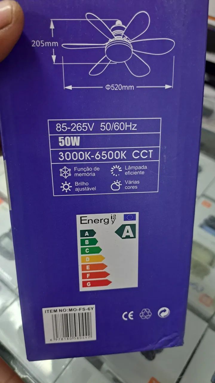 Luminária com ventilador 100 - Foto 3