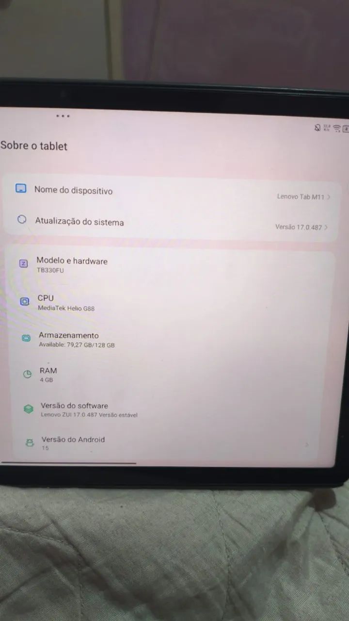 Tablet Lenovo TAB M11 - 4GB RAM 128GB (novo)