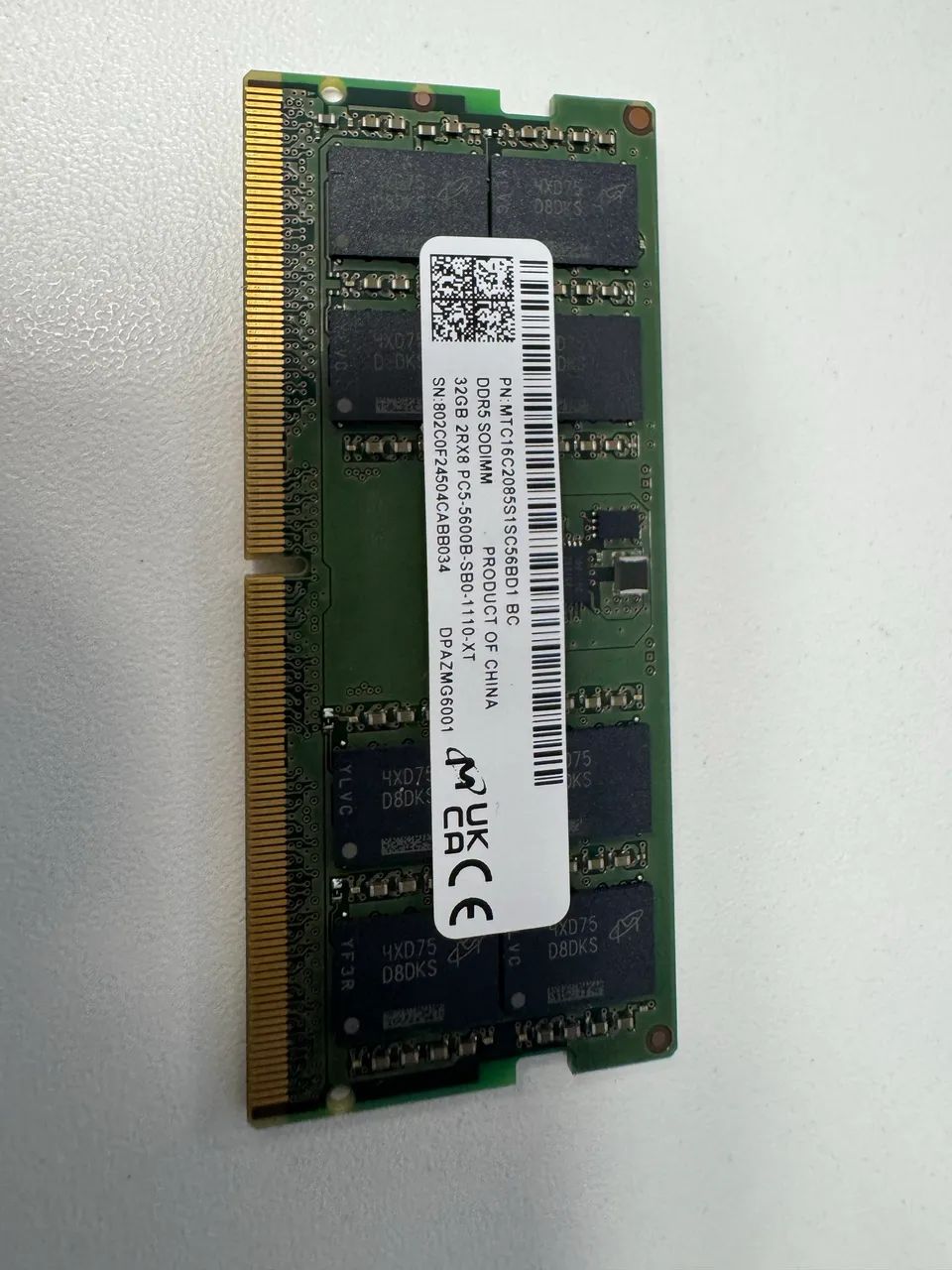 Memória ddr5 notebook 32gb