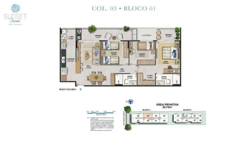 PLANTA 92m²