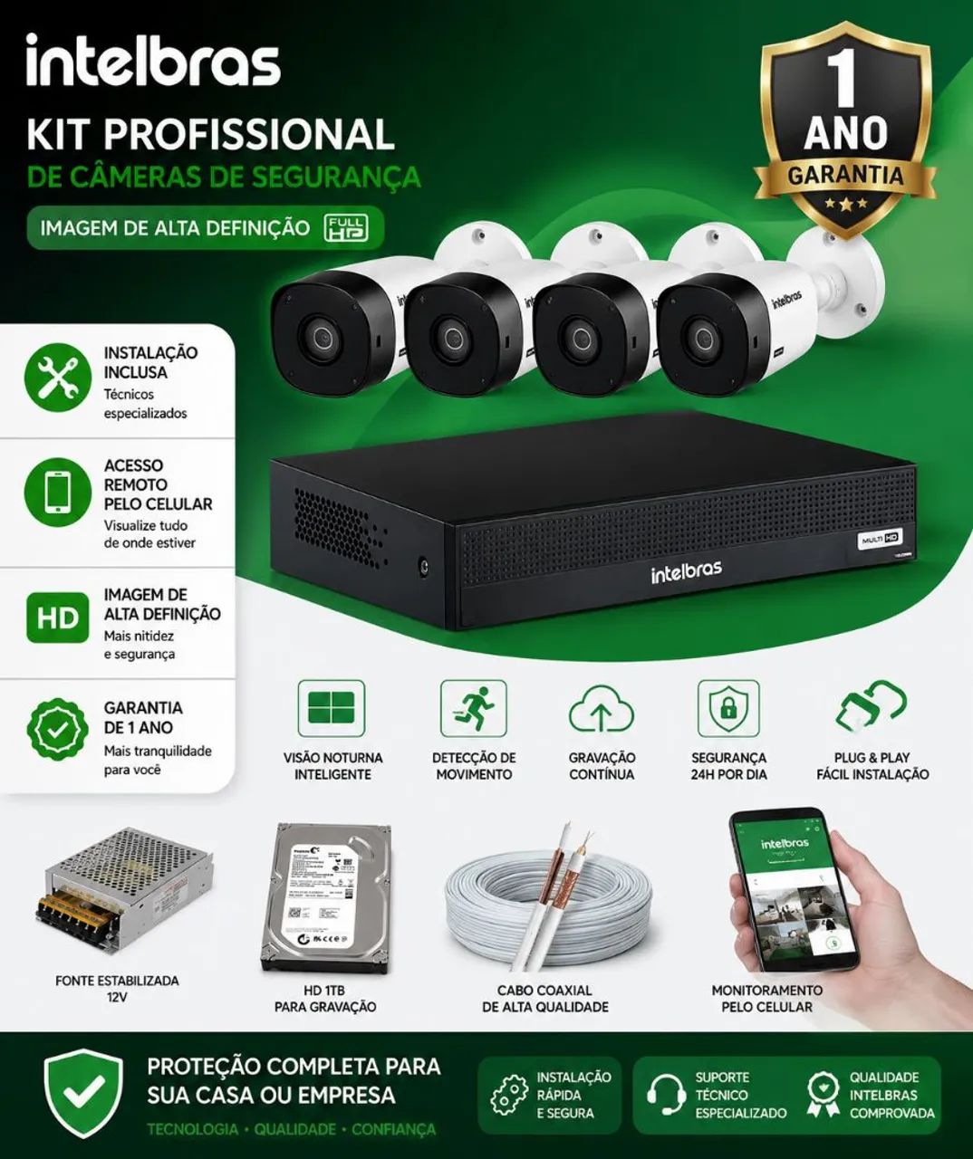 Kit CFTV Intelbras 