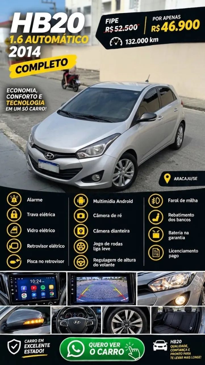 Hyundai HB20 Premium 1.6 Flex 16V Aut. 2014 - Foto 2