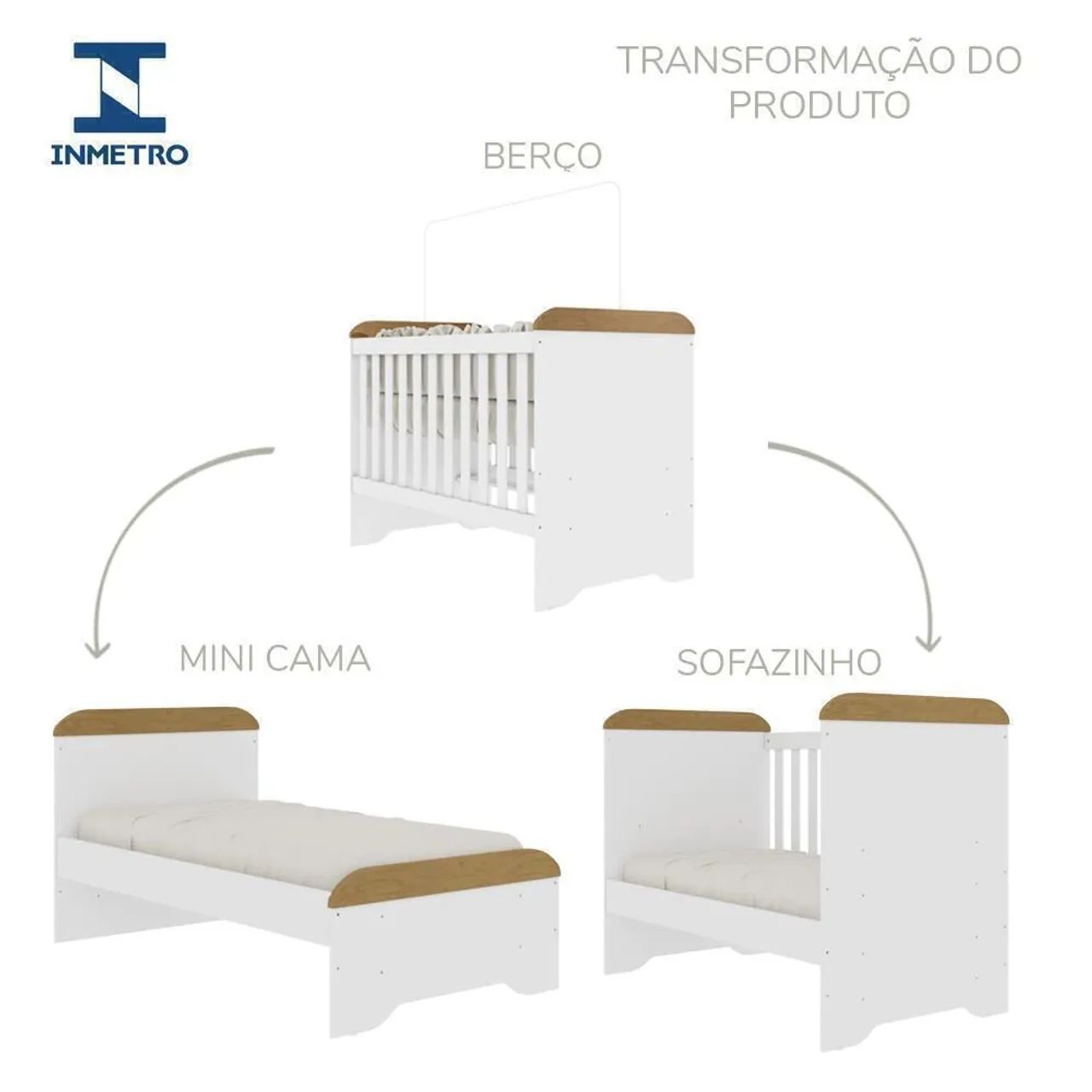 Berço 2 em 1 seminovo - Foto 3