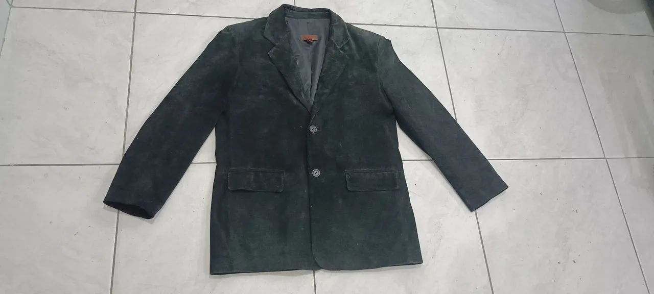 Blazer masculino em couro nobuck  - Foto 4