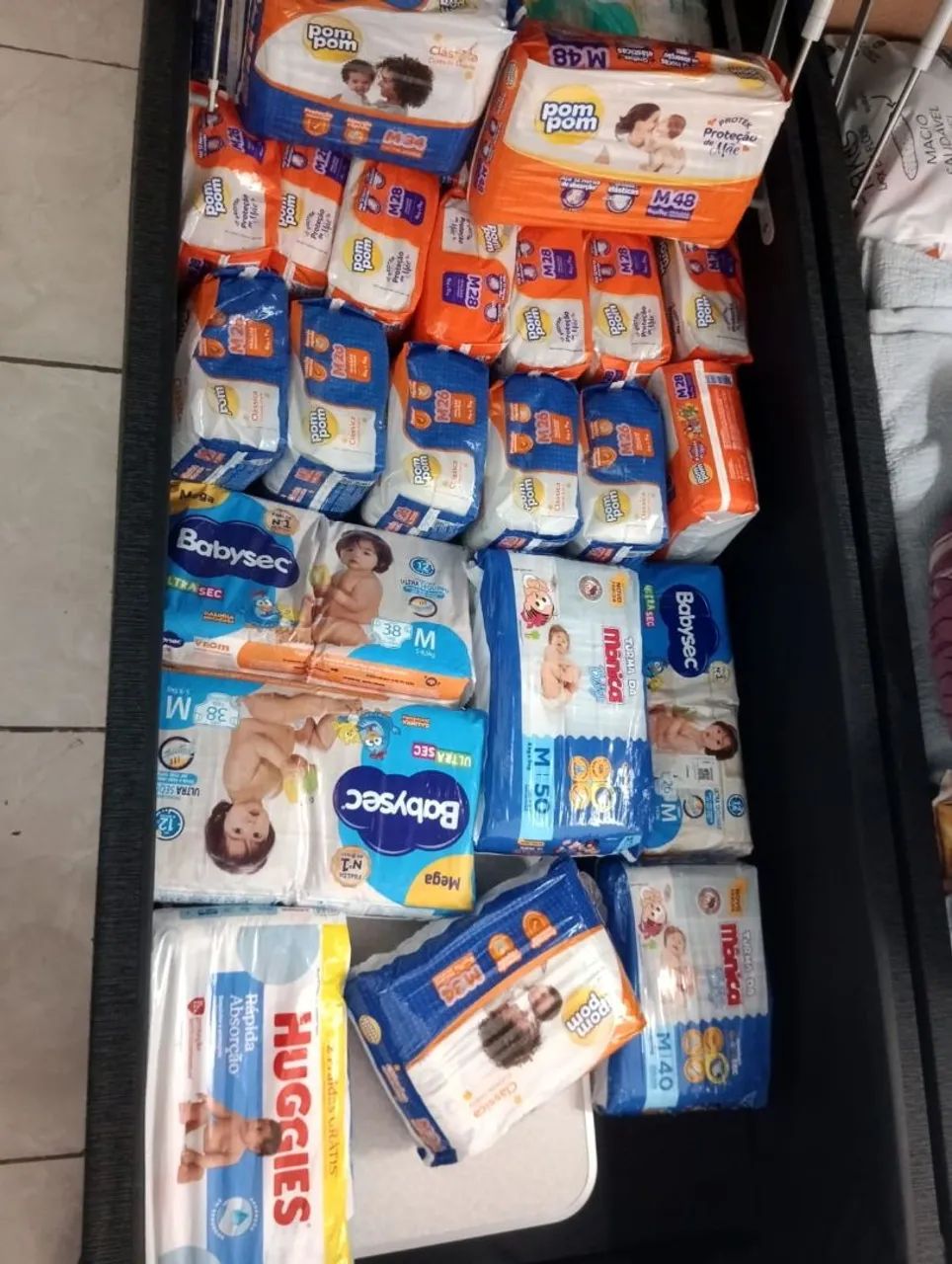 Fraldas infantis tamanho M