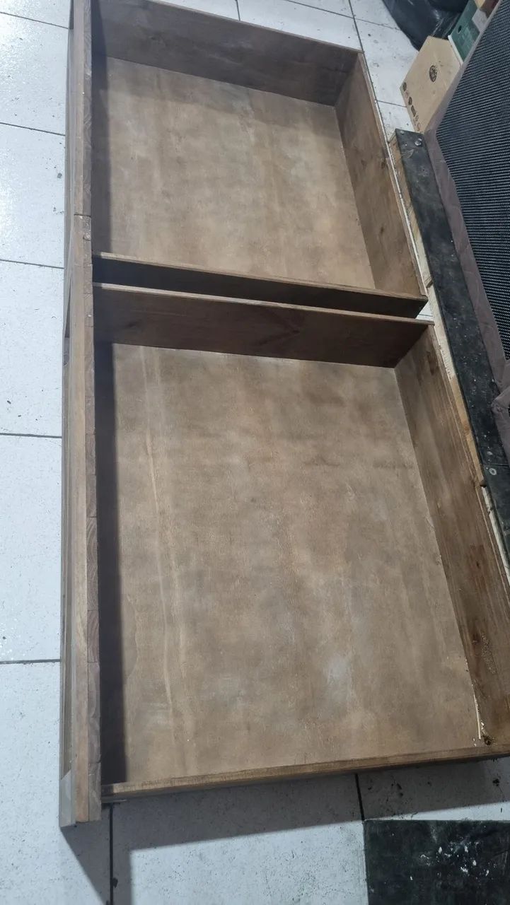 Cama solteiro com gavetas de madeira - Foto 4