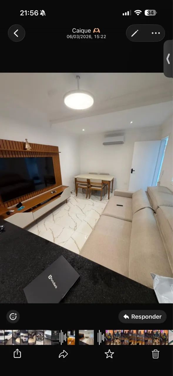 PAINEL RIPADO E RACK EM MADEIRA NATURE E OFF WHITE - 2,30  - Foto 2