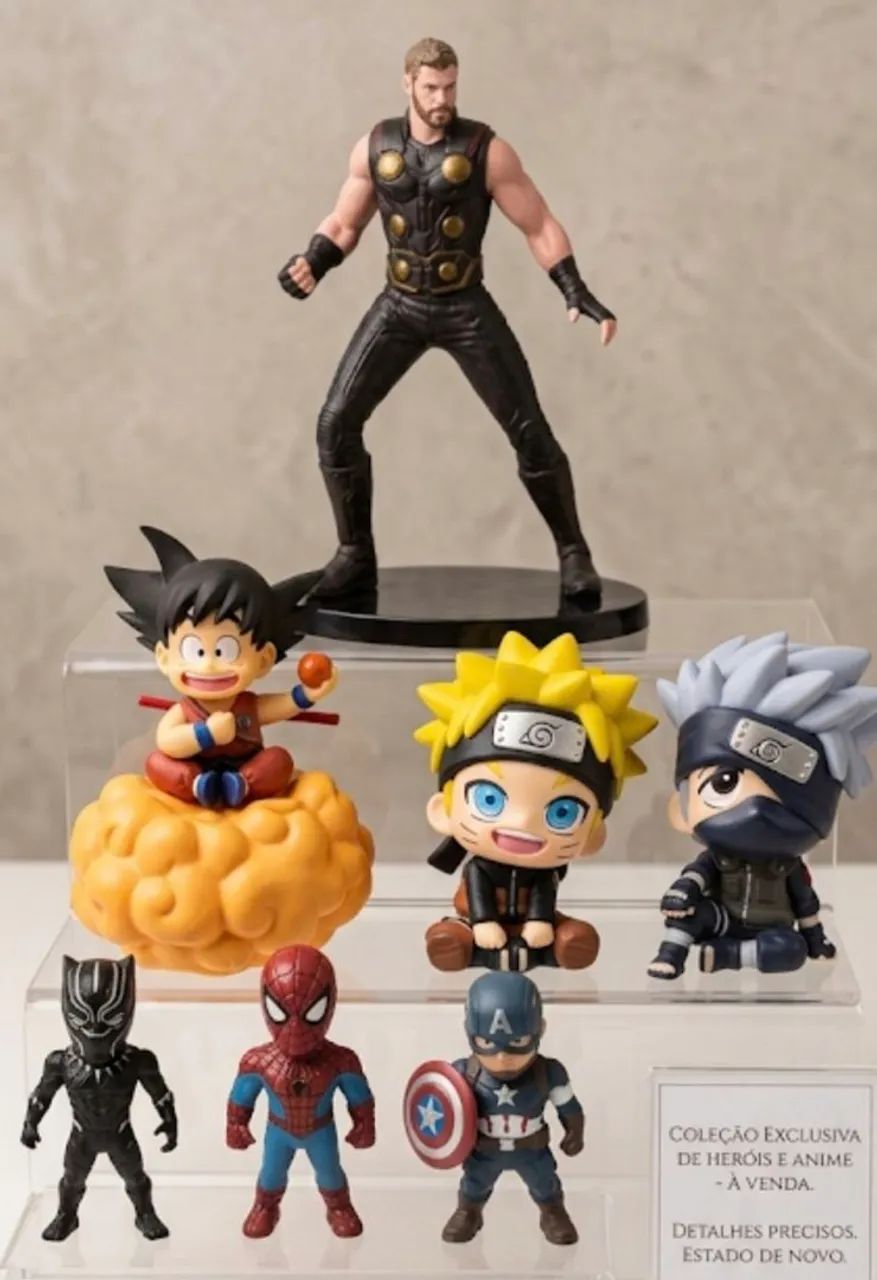 Coleção de Bonecos Marvel e Naruto - Colecionáveis