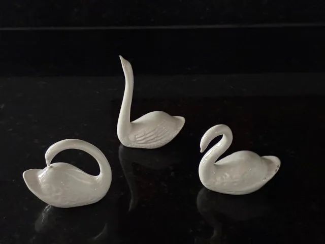 3 Cisnes de Cerâmica - Antiguidade - Foto 4