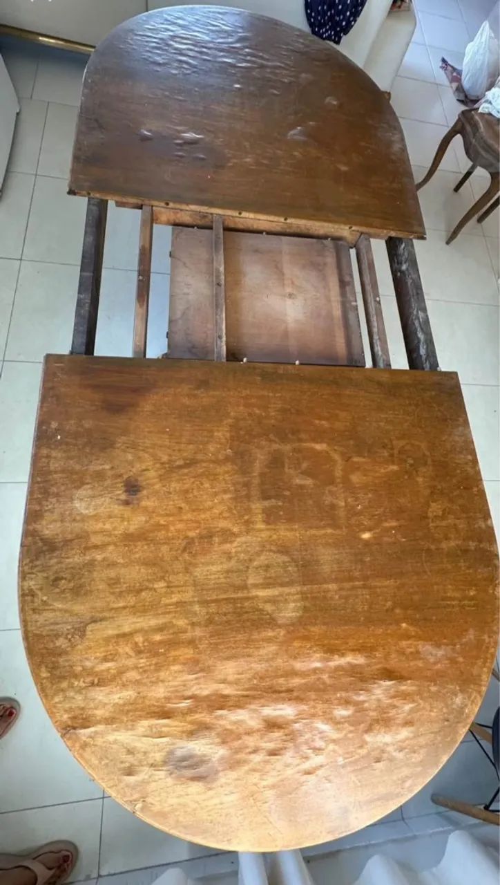 mesa de jantar oval madeira - Foto 4