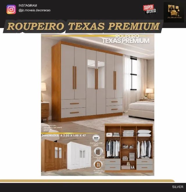 ROUPEIRO TEXAS COM ESPELHO